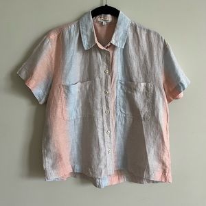 Madewell ~ Linen Beachside Shirt in Ombré Stripe